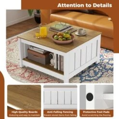 Tangkula Coffee Table W/ Storage Shelf Farmhouse Rustic Center Table Space-Saving 15 Tangkula Coffee Table W/ Storage Shelf Farmhouse Rustic Center Table Space-Saving -Tangkula Shop GUEST 3d7fc192 49dd 4a62 bbbe 9b28cc4ba2f4