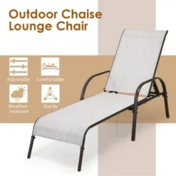 Tangkula 2-Piece Outdoor Chaise Lounge Set, Adjustable 5-Position Reclining Chairs with Armrests, Gray 15 Tangkula 2-Piece Outdoor Chaise Lounge Set, Adjustable 5-Position Reclining Chairs with Armrests, Gray -Tangkula Shop GUEST 3dbf6410 f126 4aaf a043 8cd9c2520a1b