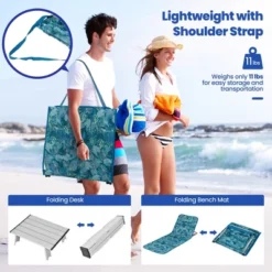 Tangkula 3PCS Folding Beach Mat Set Adjustable Beach Lounge Chair & Side Table Set -Tangkula Shop GUEST 3dedfc1c 7435 4f99 a690 1e90b5039df6