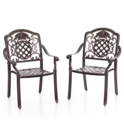 Tangkula 2PCS Cast Aluminum Chairs Outdoor Metal Armchairs W/ Ergonomic Curved Seat Patio 7 Tangkula 2PCS Cast Aluminum Chairs Outdoor Metal Armchairs W/ Ergonomic Curved Seat Patio -Tangkula Shop GUEST 3df12c55 d012 4e99 add8 cfb03c8ab2b6