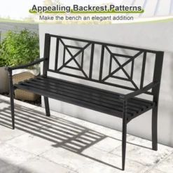 Tangkula 50-Inch Metal Patio Garden Bench, Heavy-Duty Outdoor Loveseat 12 Tangkula 50-Inch Metal Patio Garden Bench, Heavy-Duty Outdoor Loveseat -Tangkula Shop GUEST 3e19ed6a 4657 44b7 8639 25900b19acbf