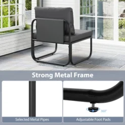 Tangkula Patio Chairs Set Of 4 W/ Removable Cushions Heavy Duty Metal Frame Poolside -Tangkula Shop GUEST 3e421378 de27 408f 9a95 6e3f868b9721 1