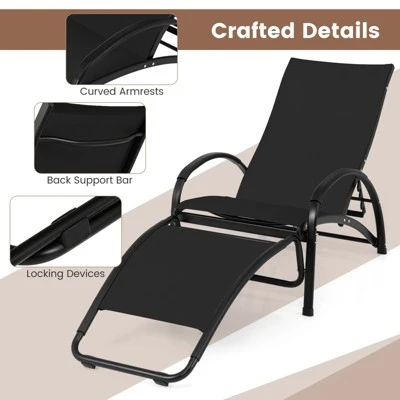 Tangkula Rocking Chair Outdoor 2-in-1 Convertible Lounge Chair With 4-Level Adjustable Backrest Heavy-Duty Aluminum Frame Patio Sun Lounger Rocker 3 Tangkula Rocking Chair Outdoor 2-in-1 Convertible Lounge Chair With 4-Level Adjustable Backrest Heavy-Duty Aluminum Frame Patio Sun Lounger Rocker - Image 3