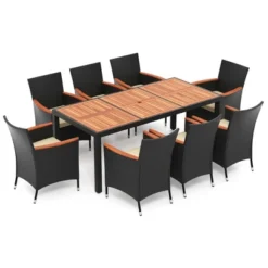 Tangkula 9 PCS Patio Dining Set For 8 Large Conversation Set W/ Umbrella Hole Seat Cushion 18 Tangkula 9 PCS Patio Dining Set For 8 Large Conversation Set W/ Umbrella Hole Seat Cushion -Tangkula Shop GUEST 3fb9dd78 3668 4063 a5d4 6de3c9f617a0