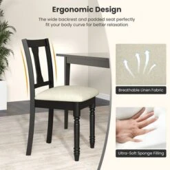 Tangkula Set Of 4 Upholstered Wooden Dining Chair W/ Seat Storage Space -Tangkula Shop GUEST 3fd17d96 1e1d 405c 9a87 f0c1eccf79e4