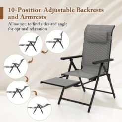 Tangkula Folding Patio Chairs Set Of 4 Lounge Chairs W/ 10-Level Adjustable Backrests 12 Tangkula Folding Patio Chairs Set Of 4 Lounge Chairs W/ 10-Level Adjustable Backrests -Tangkula Shop GUEST 403fc893 ccb5 4c54 a5f5 23252b956751 1