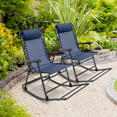 Tangkula 2-Piece Patio Folding Rocking Chair Set - Portable Outdoor Lounge Rocker 1 Tangkula 2-Piece Patio Folding Rocking Chair Set - Portable Outdoor Lounge Rocker
