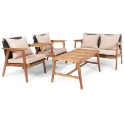 Tangkula 4-Piece Outdoor Rattan Conversation Set with Acacia Wood Frame 19 Tangkula 4-Piece Outdoor Rattan Conversation Set with Acacia Wood Frame -Tangkula Shop GUEST 4098626d ddd5 4bbd a5a3 1f1393759cfc