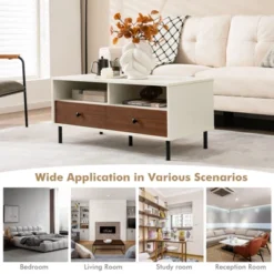 Tangkula Coffee Table Modern Rectangle W/ Storage Shelf & Drawers Living Room Furniture 13 Tangkula Coffee Table Modern Rectangle W/ Storage Shelf & Drawers Living Room Furniture -Tangkula Shop GUEST 40d4a89e b35e 47f1 a764 746806a13de7