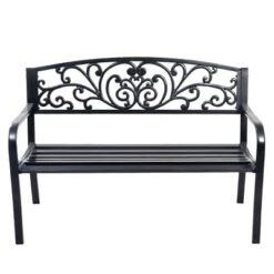 Tangkula 50"Patio Bench Porch Chair Steel Frame Cast Iron Loveseat W/ Backrest For Park Garden 13 Tangkula 50"Patio Bench Porch Chair Steel Frame Cast Iron Loveseat W/ Backrest For Park Garden -Tangkula Shop GUEST 40d6ae9c e740 4889 9a56 8dcc379c608a