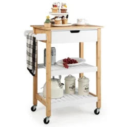 Tangkula 3-Tier Kitchen Island Cart Rolling Service Trolley W/ Bamboo Top Shelves 20 Tangkula 3-Tier Kitchen Island Cart Rolling Service Trolley W/ Bamboo Top Shelves -Tangkula Shop GUEST 411e2b53 cc11 4d05 8427 7e08423c6041