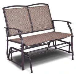 Tangkula Patio Loveseat Glider Rocking Bench Double Chair With Arm Backyard Outdoor -Tangkula Shop GUEST 41503444 7f75 4a4a 8101 33adb057ee76