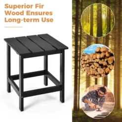 Tangkula 3PCS Patio Adirondack Chair Side Table Set Solid Wood Garden Deck Bistro Set Classic Furniture -Tangkula Shop GUEST 4164fc17 0613 409f 844a 9fd92c2f3a02