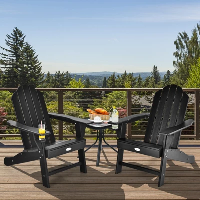 Tangkula Weather-Resistant Adirondack Chair with Built-in Cup Holder 1 Tangkula Weather-Resistant Adirondack Chair with Built-in Cup Holder