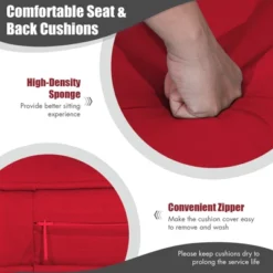 Tangkula 2-Person Outdoor Wicker Porch Swing Bench with Plush Cushions and Adjustable Chains -Tangkula Shop GUEST 4390b865 234a 4ba8 9e5c a9105e0fc027