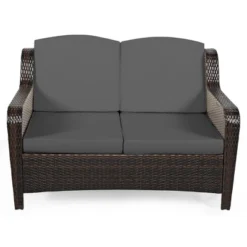 Tangkula 5-Piece Rattan Patio Conversation Set - Outdoor Wicker Sofa with Grey Cushions 15 Tangkula 5-Piece Rattan Patio Conversation Set - Outdoor Wicker Sofa with Grey Cushions -Tangkula Shop GUEST 44178d74 82be 4ec3 9a01 b29bdfb4ba0b