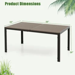 Tangkula 59" X 35" Large Rectangle Outside Table W/ Metal Legs Accommodate Up To 6 16 Tangkula 59" X 35" Large Rectangle Outside Table W/ Metal Legs Accommodate Up To 6 -Tangkula Shop GUEST 443f117c 5044 445f a5cc a45fd9eec219