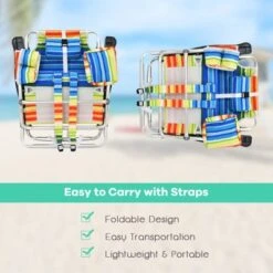 Tangkula 2 Pack Of Folding Beach Chair Portable Backpacking Chair With Cup Holder Headrest Storage Bag For Outdoor -Tangkula Shop GUEST 445514c1 d6db 499d 8742 e7ed6e31e0dc