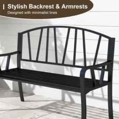 Tangkula 51" Metal Garden Bench - Heavy Duty Outdoor Patio Loveseat 12 Tangkula 51" Metal Garden Bench - Heavy Duty Outdoor Patio Loveseat -Tangkula Shop GUEST 4478de17 4e28 4312 9cd5 e4dadd0d7d3e