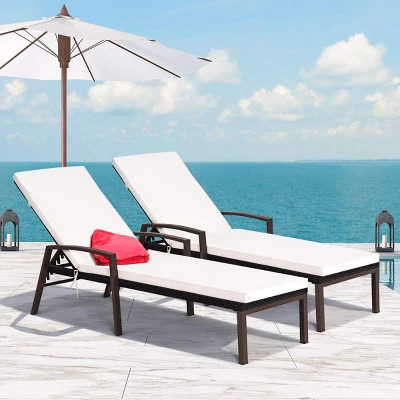 Tangkula Patio Rattan Wicker Chaise Lounge Chair Recliner Sun Lounger Adjustable Backrest 1 Tangkula Patio Rattan Wicker Chaise Lounge Chair Recliner Sun Lounger Adjustable Backrest