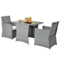 Tangkula 3-Piece Patio Rattan Bistro Set - Outdoor Wicker Table & Chairs -Tangkula Shop GUEST 44d8d37b 2b82 4f2a 8e6c 4c153864f4a7
