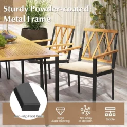 Tangkula Patio Dining Chairs Set Of 2 Metal Outdoor Chairs W/ Removable Padded Cushions 14 Tangkula Patio Dining Chairs Set Of 2 Metal Outdoor Chairs W/ Removable Padded Cushions -Tangkula Shop GUEST 44ecdcf4 ecf0 4e32 9635 f799a0307871 1