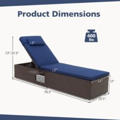 Tangkula Chaise Lounge W/ 6-level Backrest Comfy Seat & Headrest Backyard Patio -Tangkula Shop GUEST 463841f9 7d1f 46f8 ab73 9240ee98486b 1