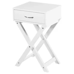 Tangkula Modern Versatile Nightstand X-shape Wooden End Table With Drawer Accent Side Table For Bedroom Black/White -Tangkula Shop GUEST 46613c6a 5783 4f7a 832c 9042e17770cc