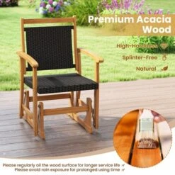 Tangkula 2-Piece Patio Rattan Glider Chair Set with Acacia Wood Frame 15 Tangkula 2-Piece Patio Rattan Glider Chair Set with Acacia Wood Frame -Tangkula Shop GUEST 4664d77b b267 4654 a3d4 a27e2c75e4f0 1
