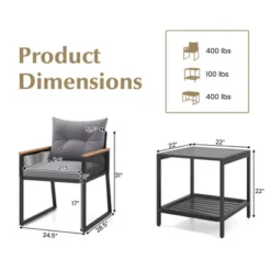 Tangkula 3 PCS Patio Furniture Set PE Rattan Wicker Chairs W/ 2 Tier Coffee Table Soft Back 16 Tangkula 3 PCS Patio Furniture Set PE Rattan Wicker Chairs W/ 2 Tier Coffee Table Soft Back -Tangkula Shop GUEST 4696f287 791a 4514 b2f3 1b8664661a58