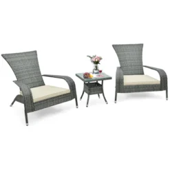 Tangkula 3-Piece Wicker Adirondack Set Ergonomic Oversized Rattan Chairs W/ Coffee Table Comfy Seat Cushions 17 Tangkula 3-Piece Wicker Adirondack Set Ergonomic Oversized Rattan Chairs W/ Coffee Table Comfy Seat Cushions -Tangkula Shop GUEST 470f9032 9ad7 46f4 bfe4 38e94d2d7642