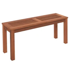 Tangkula 39.5" Solid Wood Patio Bench - Durable 2-Person Slatted Outdoor Seating -Tangkula Shop GUEST 47fbcb59 0031 4442 bf90 4e650f890b09