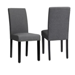 Tangkula 2-Piece Upholstered Linen Fabric Dining Chairs With High Backrest & Padded Seat -Tangkula Shop GUEST 480d9886 4eab 4d4a b258 94f34e8eaaaa