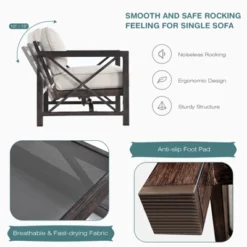 Tangkula 2-Piece Patio Outdoor Loveseat Sofa and Coffee Table Set with 6-Inch Thick Cushions -Tangkula Shop GUEST 48f1f821 7a79 431e 91d2 b822f3872f26