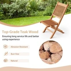 Tangkula Set Of 2 Teak Wood Outdoor Chair Folding Portable Patio Chair W/ Slatted Seat & Back 11 Tangkula Set Of 2 Teak Wood Outdoor Chair Folding Portable Patio Chair W/ Slatted Seat & Back -Tangkula Shop GUEST 4a0000a7 98a3 4938 90ab b2081c5a34eb