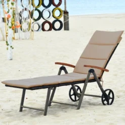 Tangkula Outdoor Rattan Wicker Lounge Chair - Folding Patio Chaise with Wheels 12 Tangkula Outdoor Rattan Wicker Lounge Chair - Folding Patio Chaise with Wheels -Tangkula Shop GUEST 4a258797 bc98 4b04 9357 4d4fcc37fdd9 1