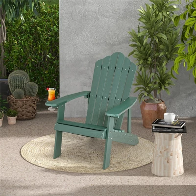 Tangkula 2PCS HIPS Adirondack Chair Set with Hidden Cup Holders 1 Tangkula 2PCS HIPS Adirondack Chair Set with Hidden Cup Holders