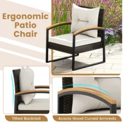 Tangkula 3-Piece Patio Furniture Set: PE Wicker Conversation Set with Acacia Wood Table 15 Tangkula 3-Piece Patio Furniture Set: PE Wicker Conversation Set with Acacia Wood Table -Tangkula Shop GUEST 4b8c81f3 859c 473b 8980 9ea39f7070a9