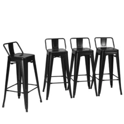 Tangkula Set Of 4 Metal Bar Stools 30" Industrial Height Chair Low Back -Tangkula Shop GUEST 4ba72e11 b0f3 4ed8 aebb 906f8c85afe4