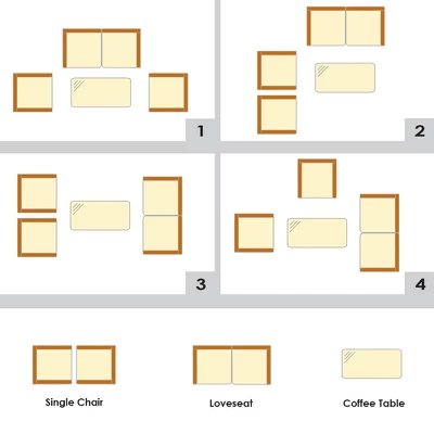 Tangkula 4-Piece Patio Rattan Furniture Set with Orange Cushions 7 Tangkula 4-Piece Patio Rattan Furniture Set with Orange Cushions - Image 7