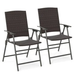 Tangkula Outdoor Folding Chairs Set Of 2 W/ Armrests & Metal Frame Portable Lawn Chairs -Tangkula Shop GUEST 4bfafe54 41fb 481b 86f3 5104a0ce7091