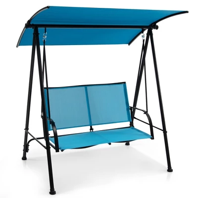 Tangkula 2-Person Patio Swing Seat Swing Bench Canopy Swing Loveseat Outdoor 10 Tangkula 2-Person Patio Swing Seat Swing Bench Canopy Swing Loveseat Outdoor - Image 10