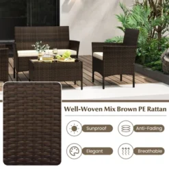 Tangkula 4 Piece Patio Rattan Conversation Set with Tempered Glass Table 16 Tangkula 4 Piece Patio Rattan Conversation Set with Tempered Glass Table -Tangkula Shop GUEST 4cdea95d 1341 4c77 84a8 42356a9cf867 1