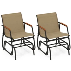 Tangkula Patio Glider Chair Set of 2 with Curved Teak Armrests 19 Tangkula Patio Glider Chair Set of 2 with Curved Teak Armrests -Tangkula Shop GUEST 4cfaa193 c503 472d bcd1 5c6ba5edaf4f