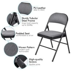 Tangkula Fabric Padded Folding Chair Portable Dining Chairs Pack Of 4 -Tangkula Shop GUEST 4d782bae 8527 40b5 8cd4 655d125dbcb0