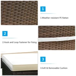 Tangkula 5PCS Rattan Patio Dining Table & Chair Set Outdoor Furniture Set W/ Cushion -Tangkula Shop GUEST 4d98461f 41f4 4278 b93b a269b2a79f05