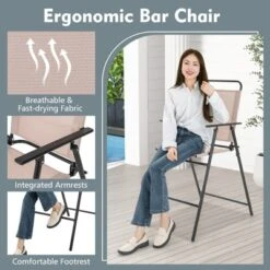 Tangkula 3PCS Bistro Set Folding Chairs Round Bar Table W/ 1.6" Umbrella Hole Yard Patio 11 Tangkula 3PCS Bistro Set Folding Chairs Round Bar Table W/ 1.6" Umbrella Hole Yard Patio -Tangkula Shop GUEST 4dccf38d e811 4803 9cf9 2e34b918d5aa