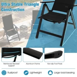 Tangkula Set Of 4 Patio Folding Chairs Lightweight Outdoor Dining Chairs W/ Padded Seat -Tangkula Shop GUEST 4dfb9676 ae60 4593 9c44 91eeb7cc411b