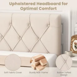 Tangkula Upholstered Headboard For Twin Size Bed W/ Fabric Upholstery Adjustable Height -Tangkula Shop GUEST 4e04442c eefa 4259 a9c2 2f36ca1093b7