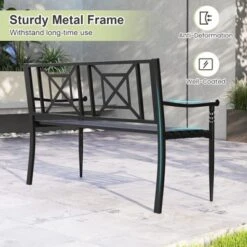 Tangkula 50-Inch Metal Patio Garden Bench, Heavy-Duty Outdoor Loveseat 10 Tangkula 50-Inch Metal Patio Garden Bench, Heavy-Duty Outdoor Loveseat -Tangkula Shop GUEST 4e1e5c32 b161 4333 b436 a3e673d1cfd8